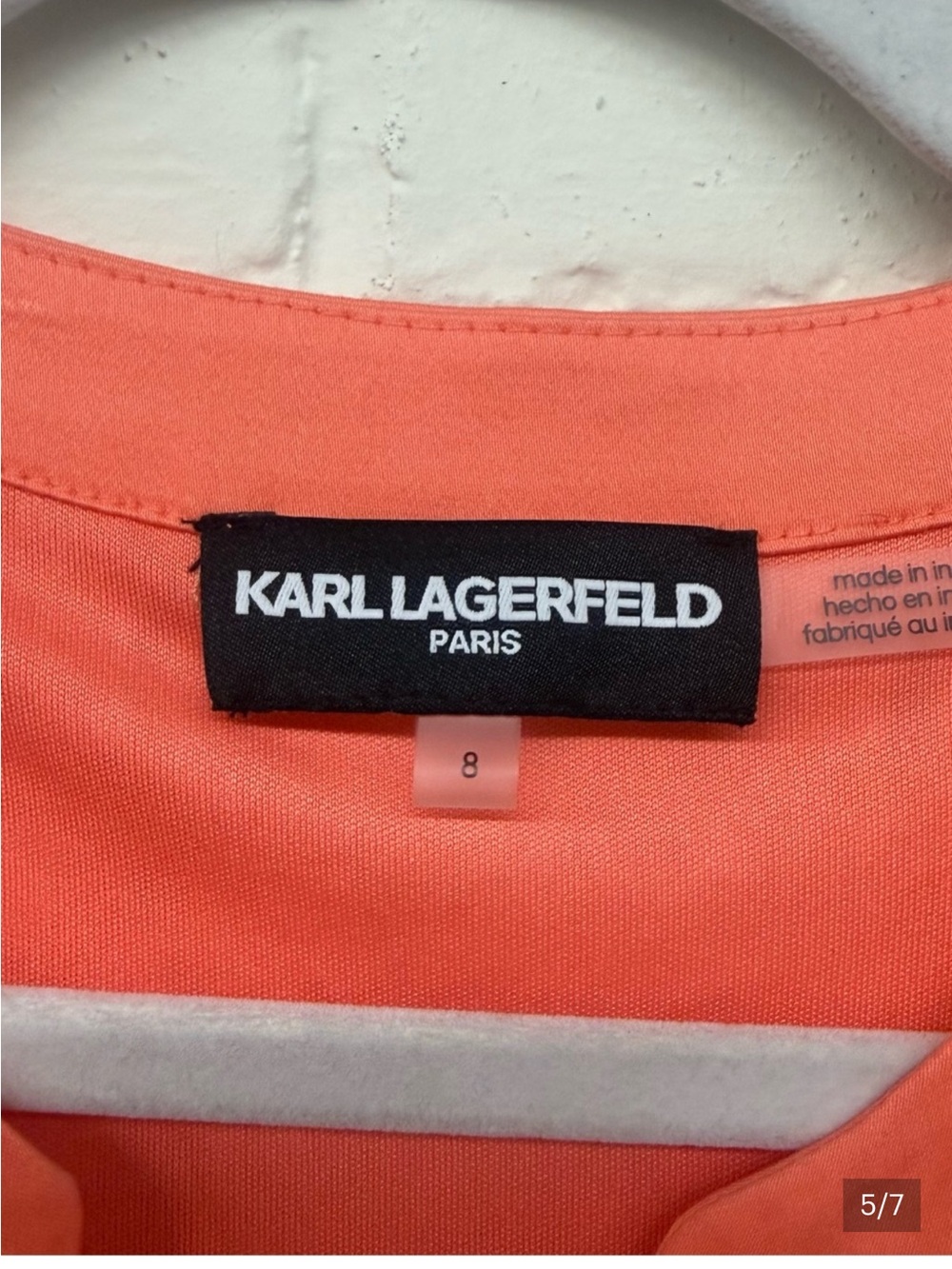 KARL LAGERFELD PARIS
Cotton Button-Front Eyelet Dress sz 8 - Picture 4 of 6